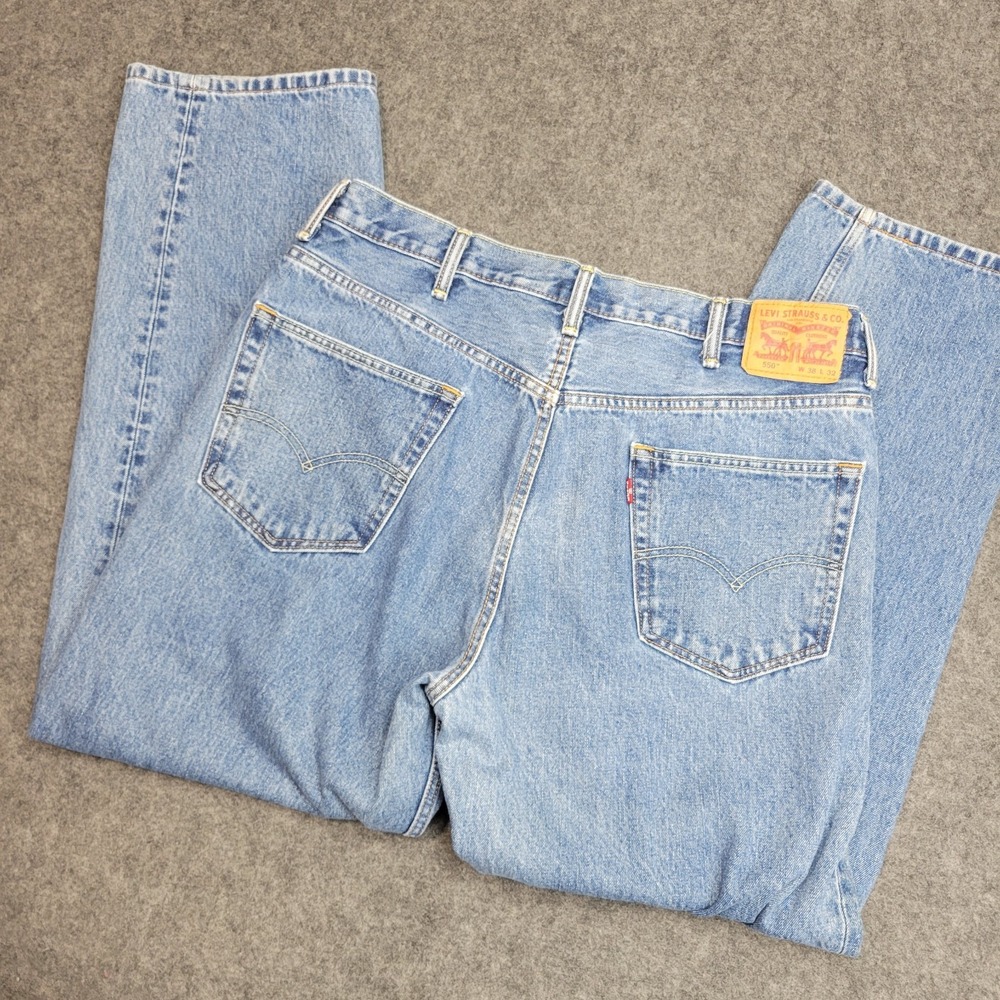 Levis‎ 550 Jeans Mens 38X32 Blue Americana Dad Relaxed Everyday Weekend Work